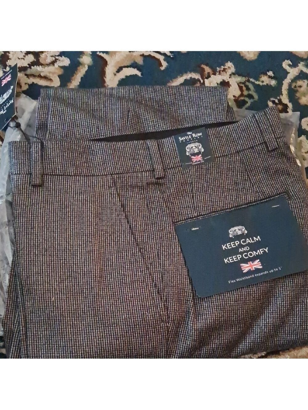 The Savile Row Co.London Black &White Checker Men's Pants       NWT Size 30X30